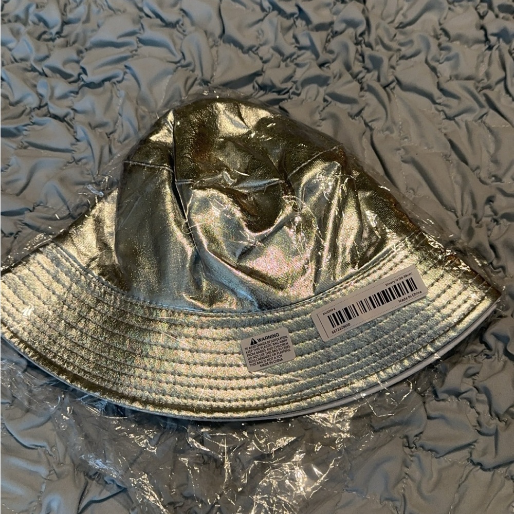 Silver disco hat from shein